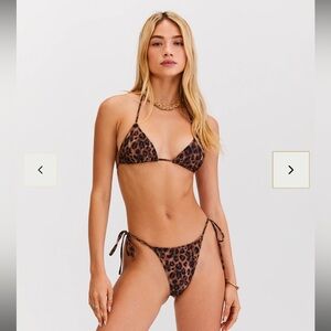 Wildcat Print Triangle Bikini